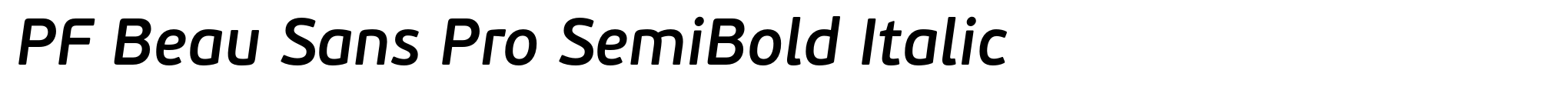 PF Beau Sans Pro SemiBold Italic image